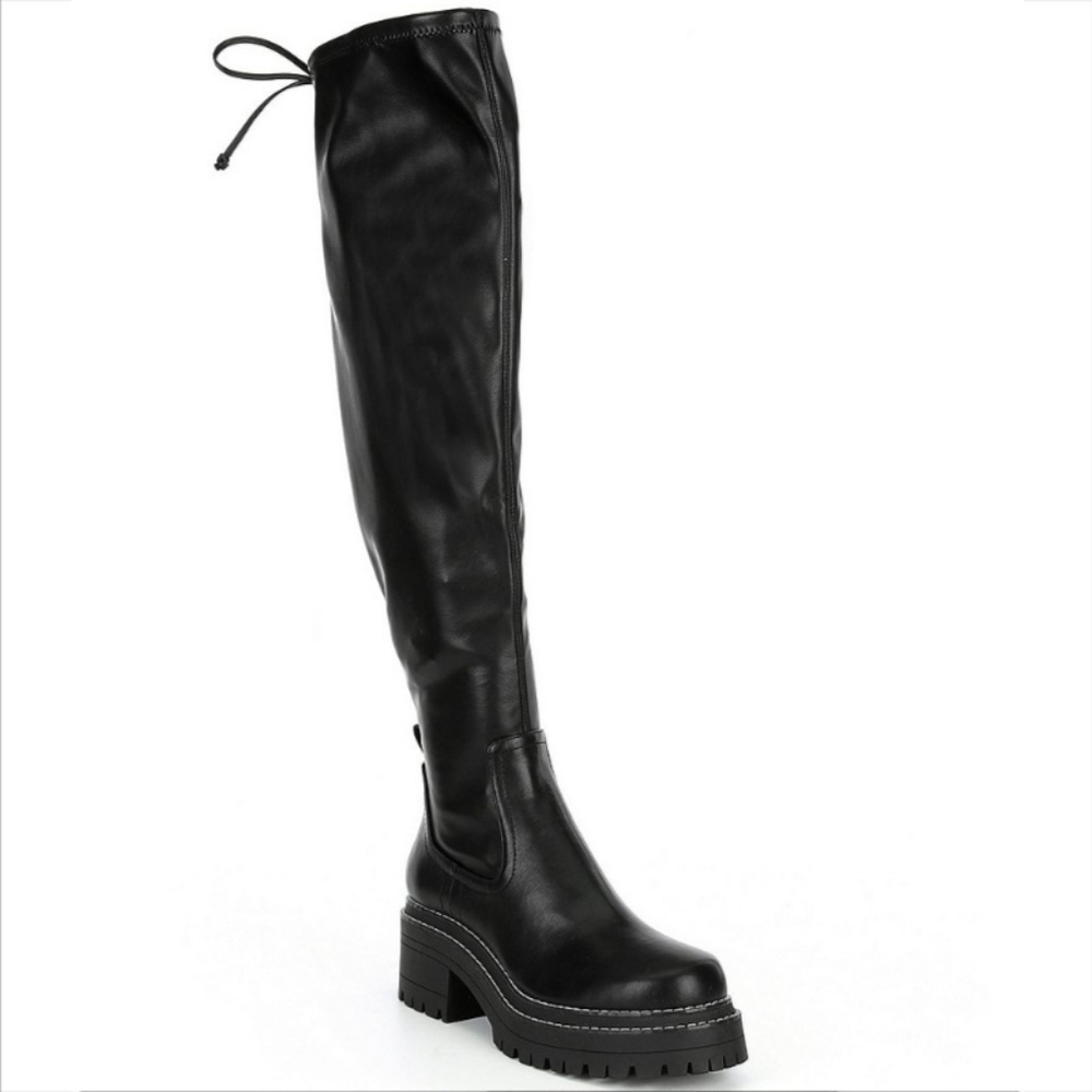 Gianni Bini Soelle Lug Sole Over The Knee Platform Boots Size 7